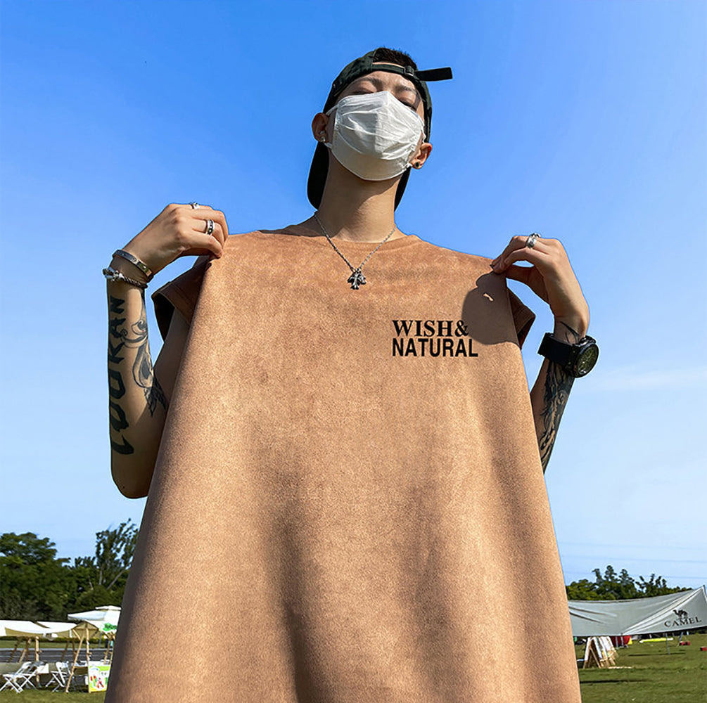 Men Typography Printed Round Neck  Oversized T-shirt