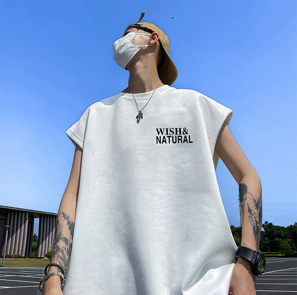 Men Typography Printed Round Neck  Oversized T-shirt
