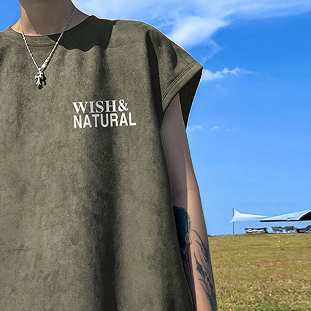 Men Typography Printed Round Neck  Oversized T-shirt