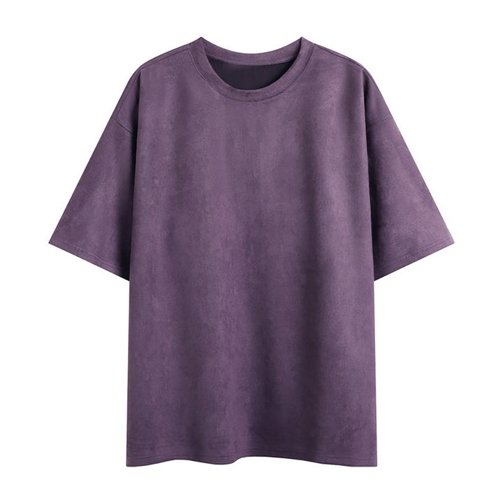 Men Solid Round Neck Relaxed Fit T-shirt