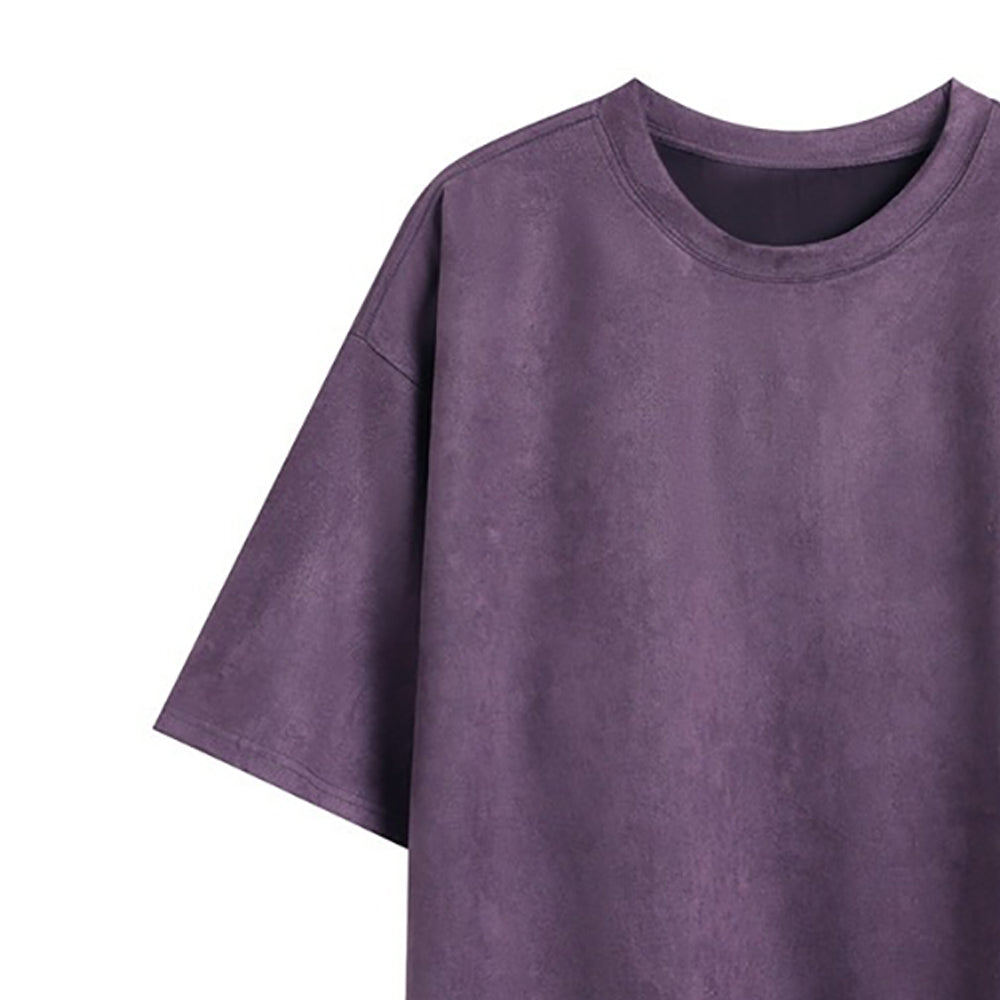 Men Solid Round Neck Relaxed Fit T-shirt