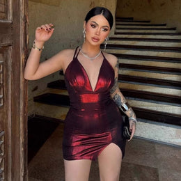 Women Crepe Bodycon Mini Dress