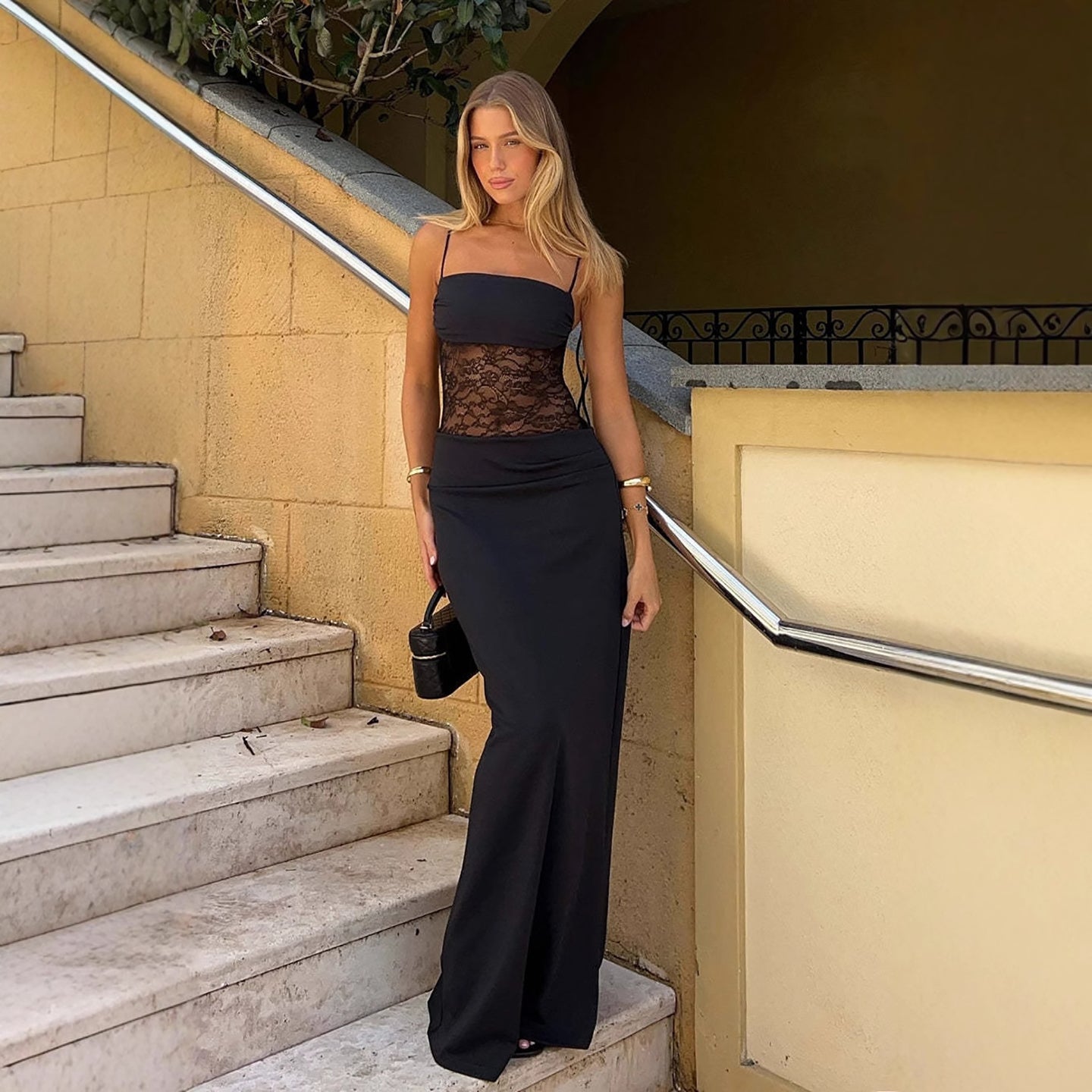 Shoulder Straps Maxi Dress