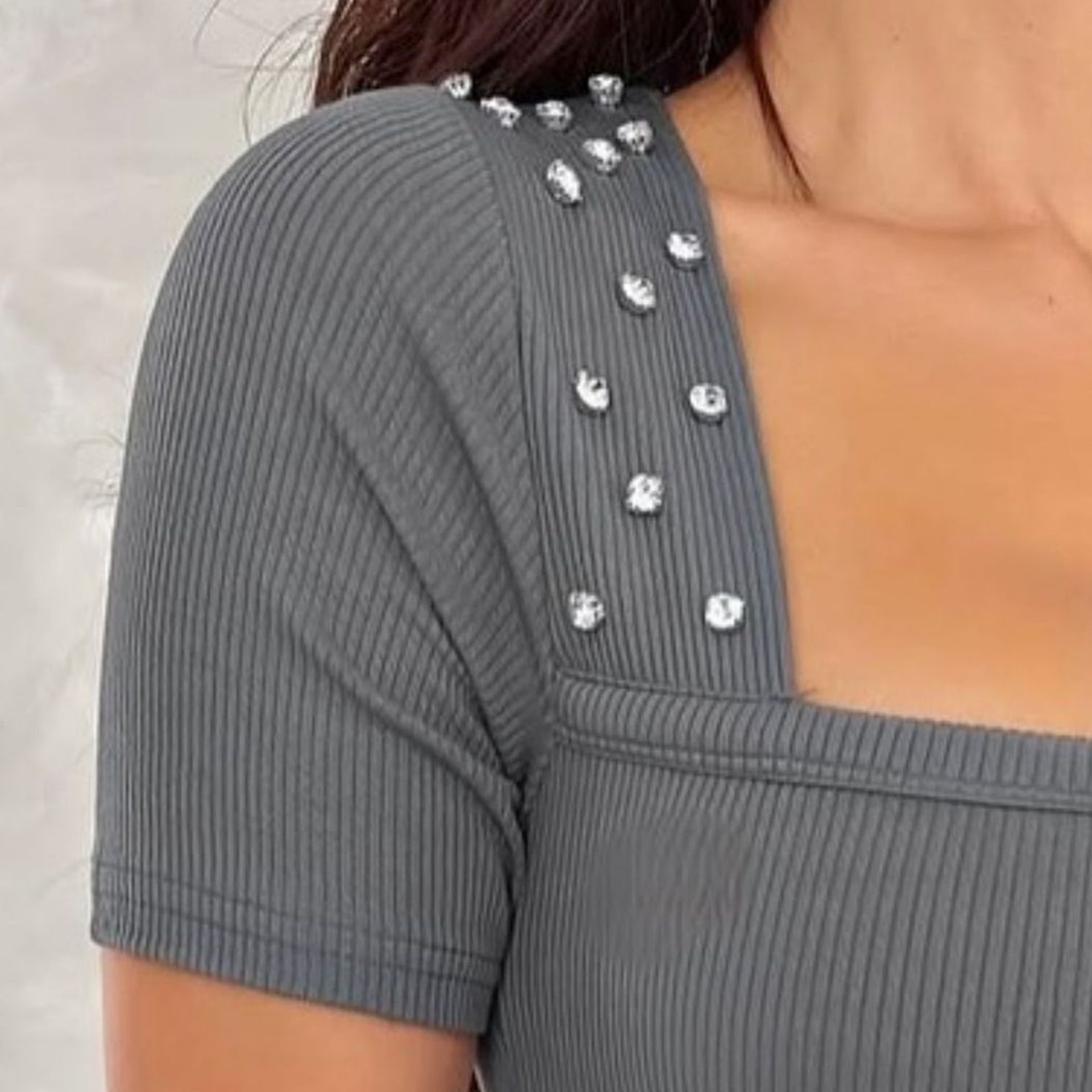 Women Ribbed Fitted Regular Top