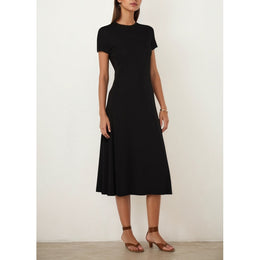 Women Round Neck A-line Dress