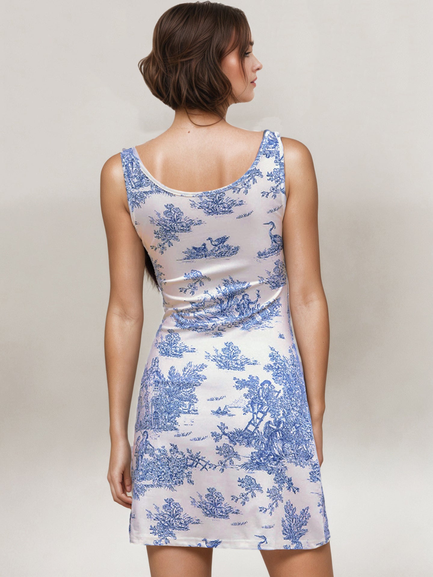 Women Floral Printed Sheath Mini Dress