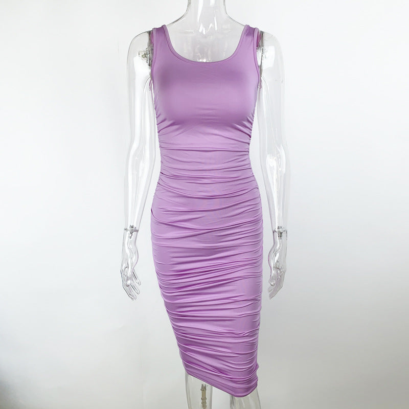 Square Neck Bodycon Maxi Dress