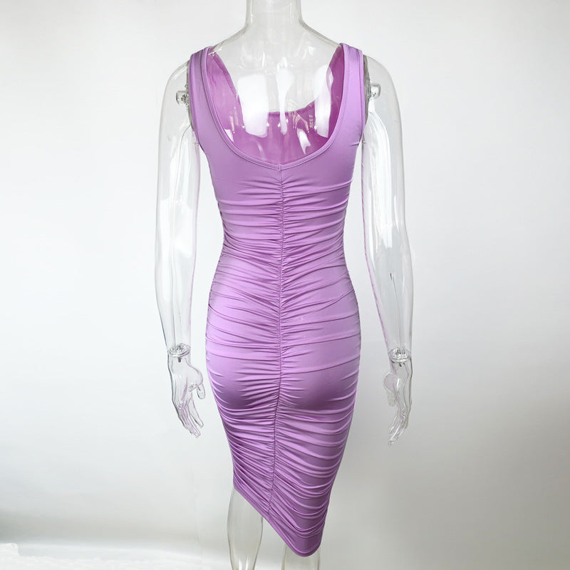 Square Neck Bodycon Maxi Dress
