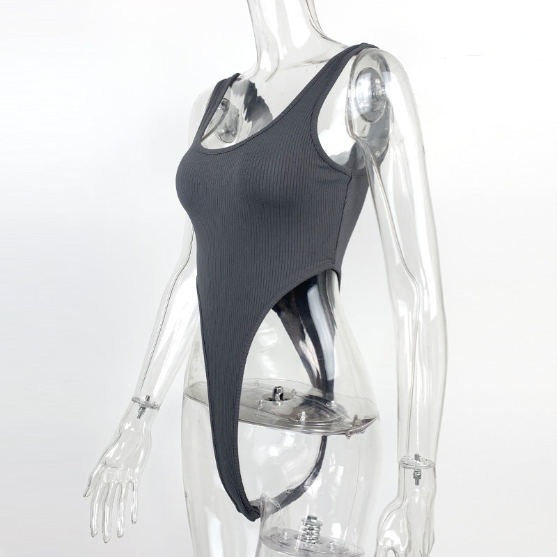 Women Self Design Sleeveless Scoop Neck Bodysuit