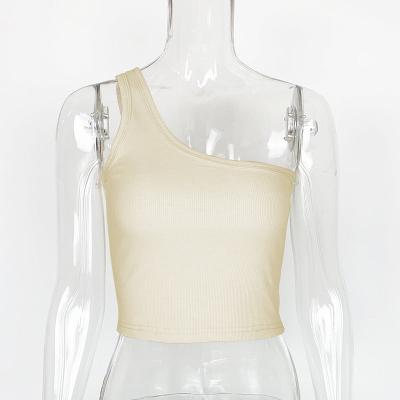 One Shoulder Cotton Top