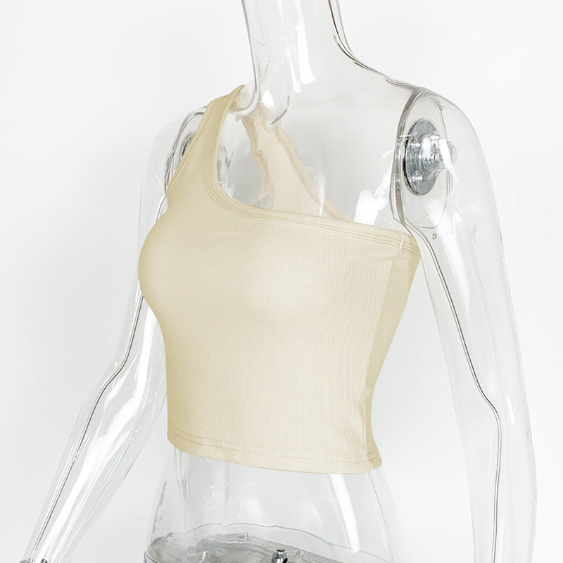 One Shoulder Cotton Top