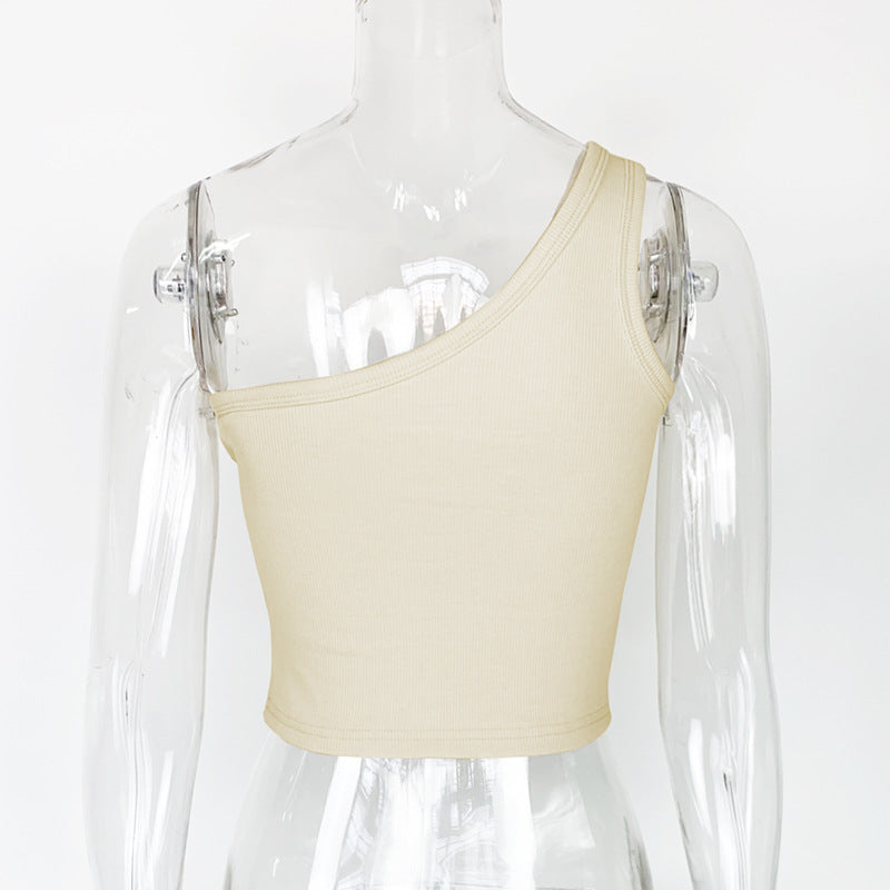 One Shoulder Cotton Top
