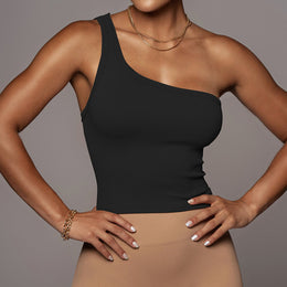 One Shoulder Cotton Top