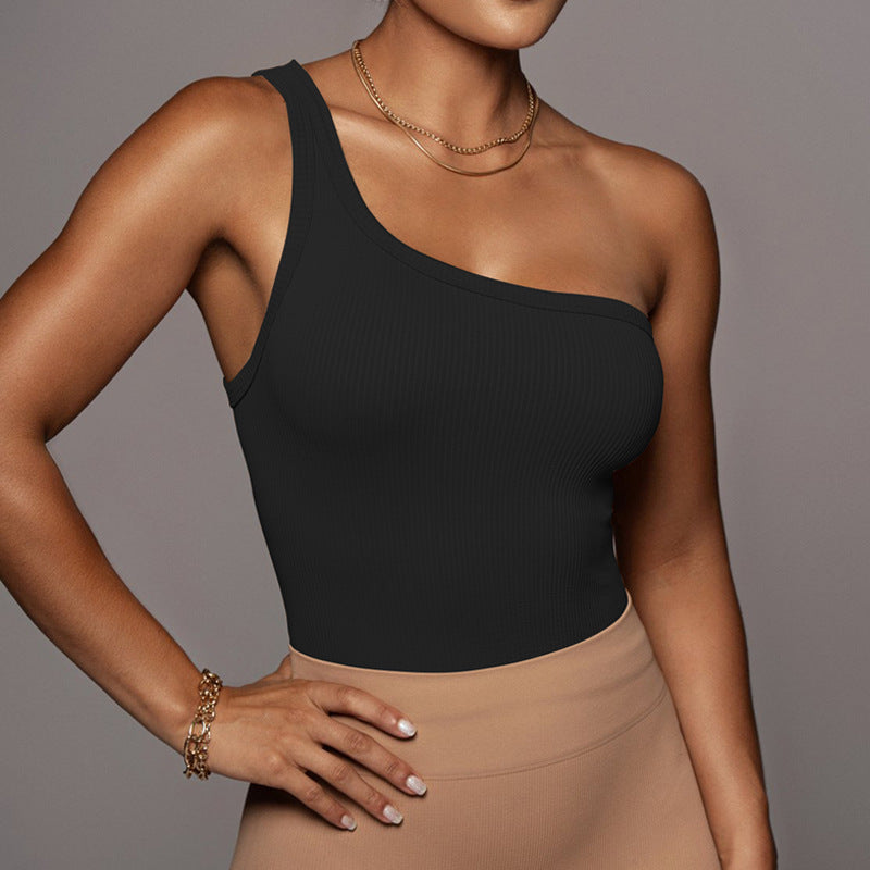 One Shoulder Cotton Top