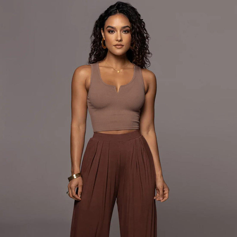 Cotton Textured Fitted Crop Top