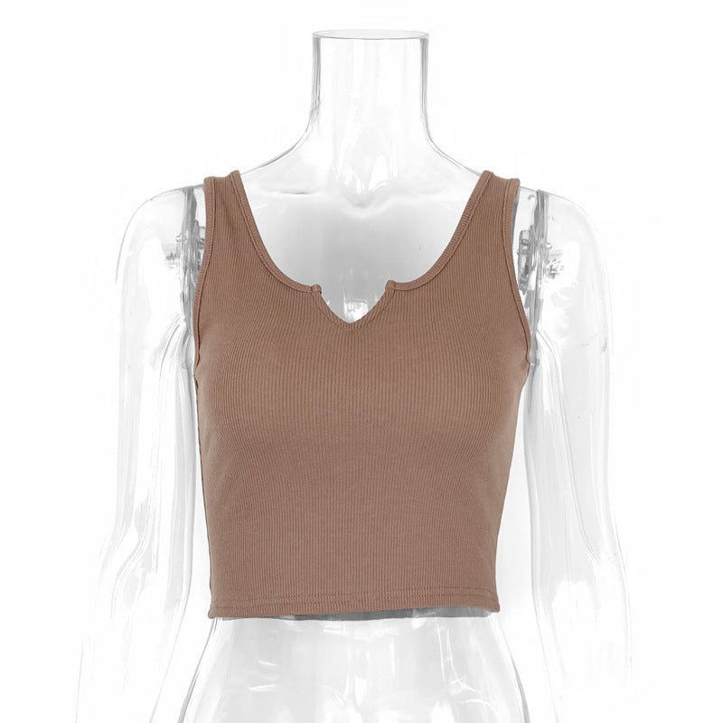 Cotton Textured Fitted Crop Top