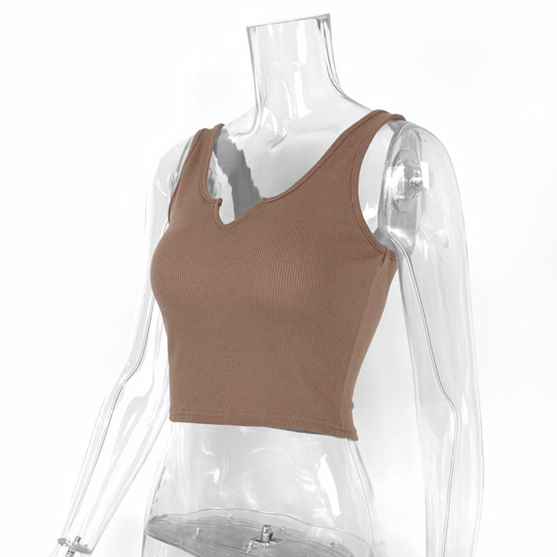 Cotton Textured Fitted Crop Top