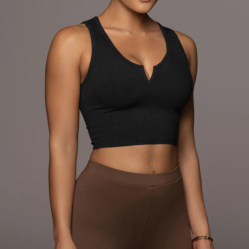 Cotton Solid Tank Crop Top