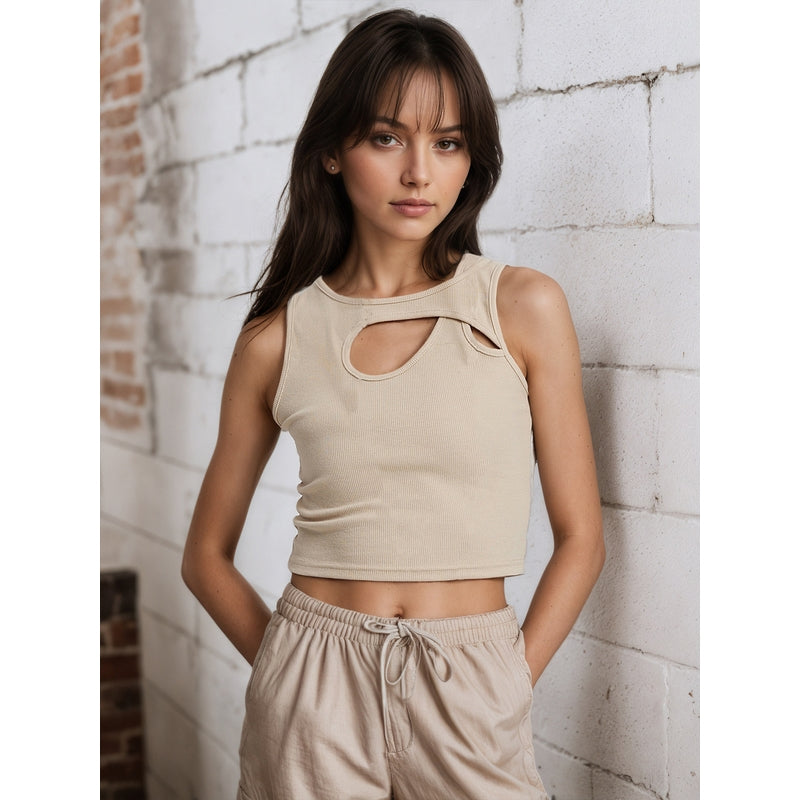 Women Cotton Crochet Crop Top