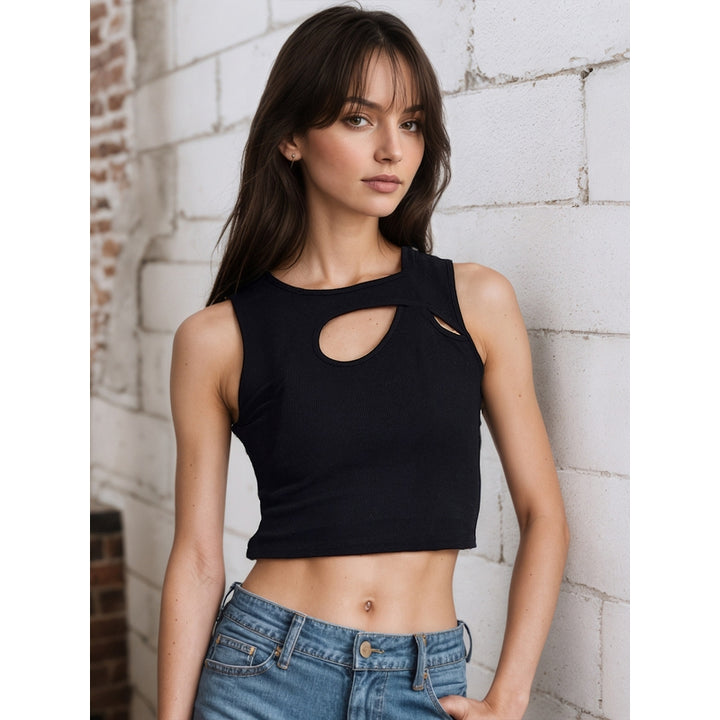 Women Solid Cotton Crochet Crop Top