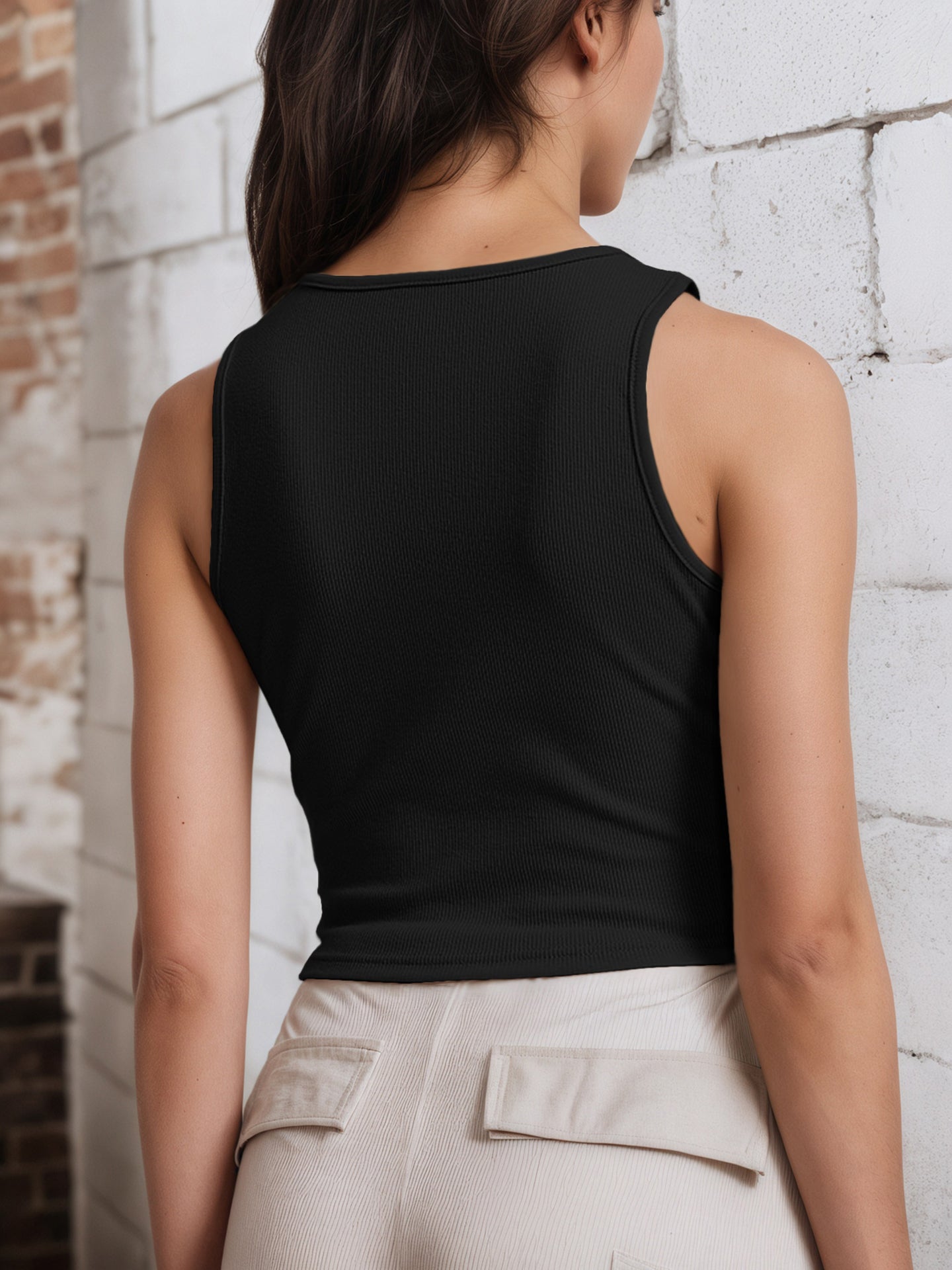 Women Solid Cotton Crochet Crop Top