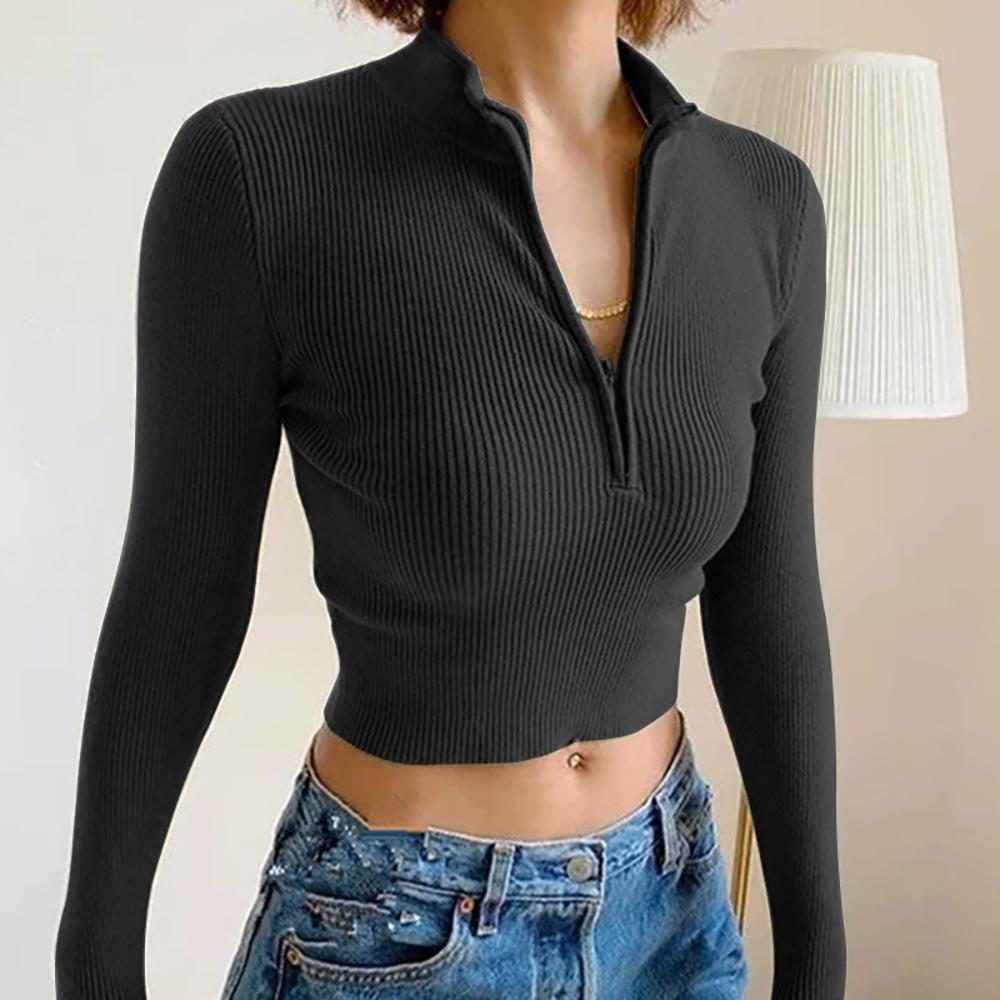 Women Solid Round Neck Cotton Top