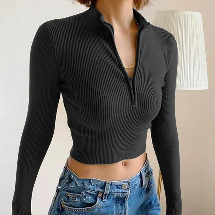 Women Solid Round Neck Cotton Top