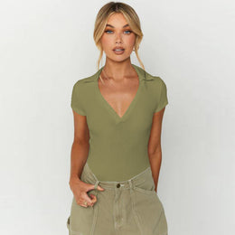 Extended Sleeves Shirt Style Top