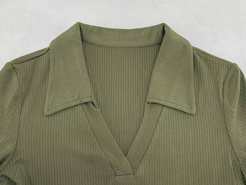 Extended Sleeves Shirt Style Top