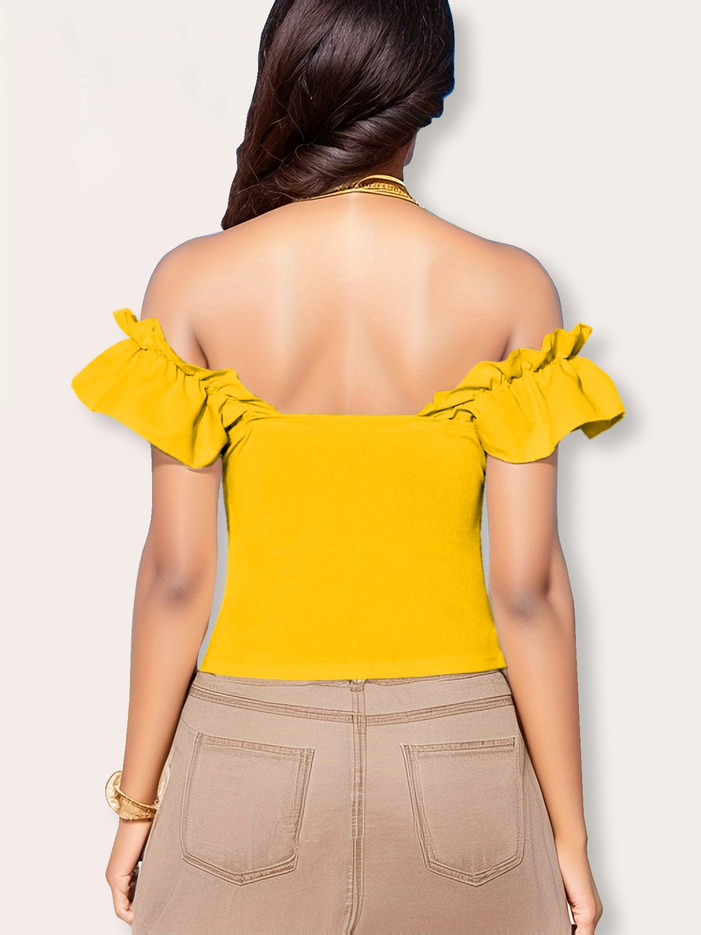 Women Solid Off-Shoulder Top