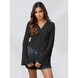 Solid Shirt Style Top