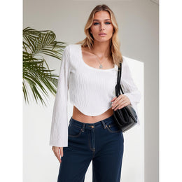 Self Design Crop Top