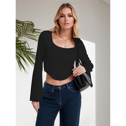 Self Design Crop Top