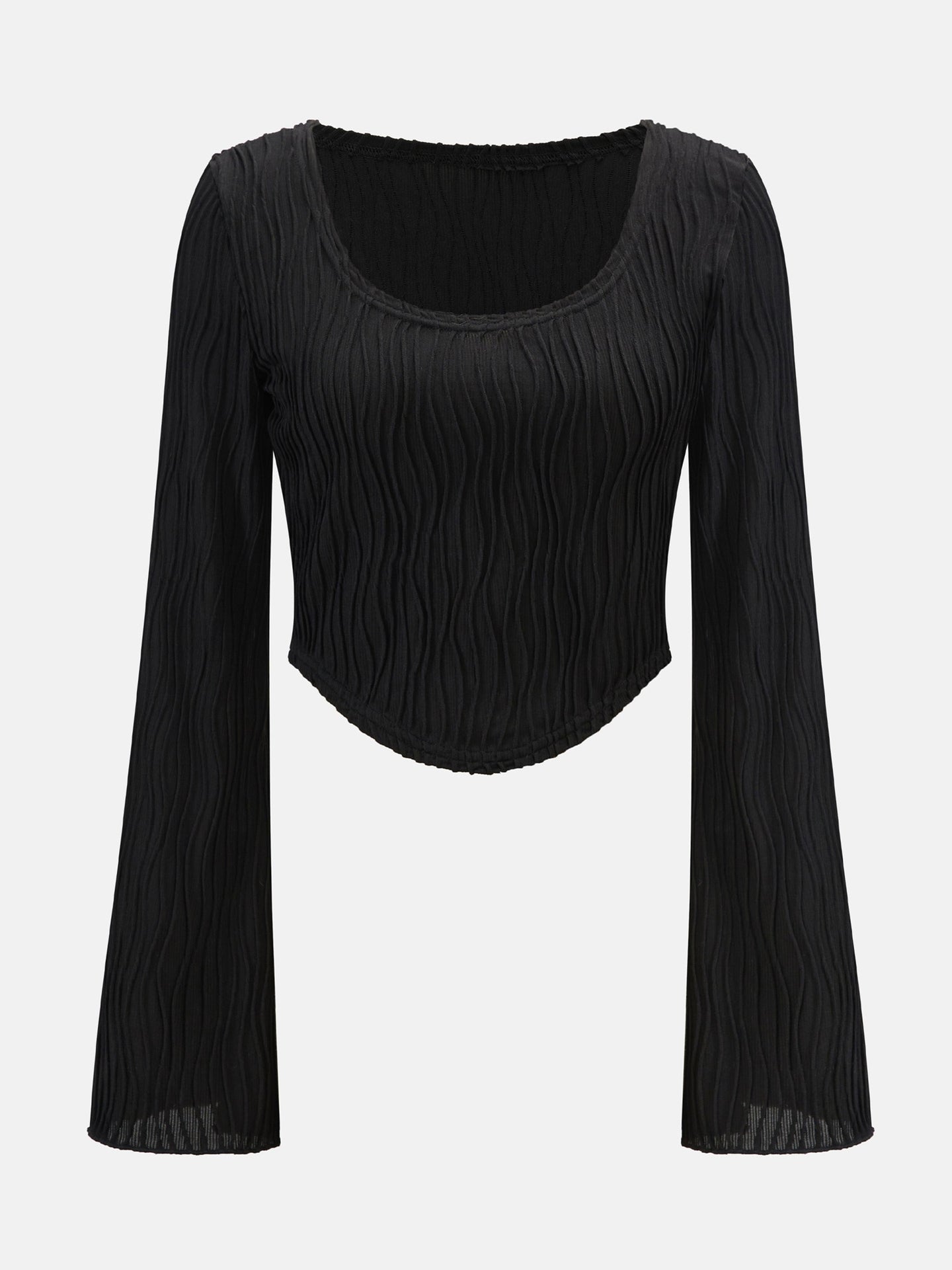 Self Design Crop Top