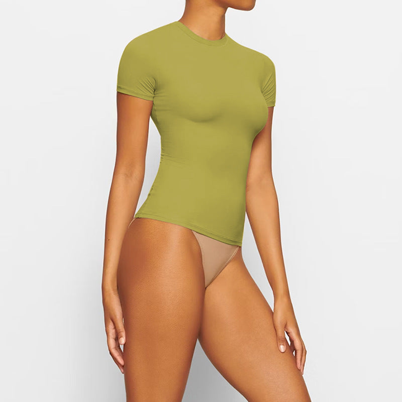 Women Round Neck Fitted Top