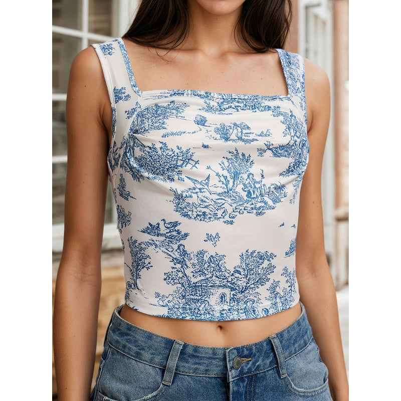 Women Floral Printed Crop Top