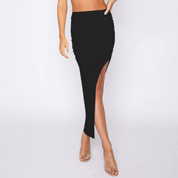 Women Solid Pencil Midi Skirt