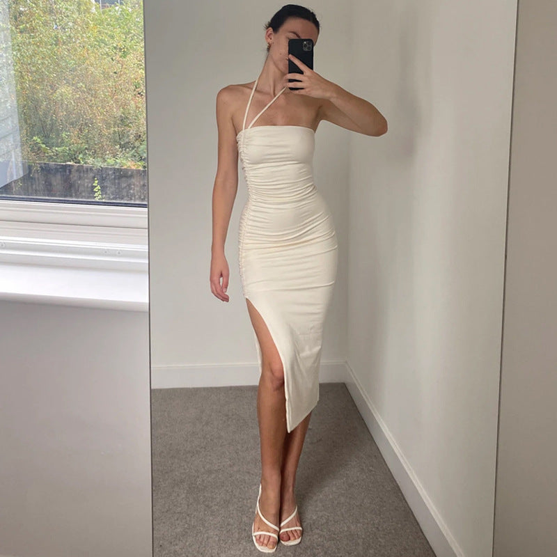 Women Halter neck Bodycon Maxi Dress
