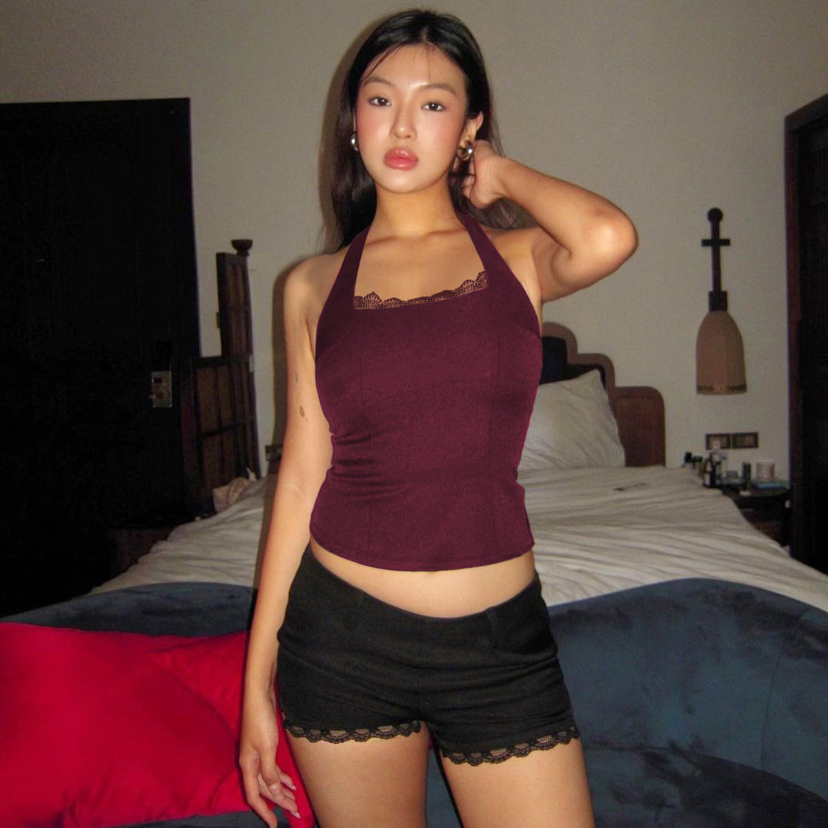 Women Solid Tank Crop Top