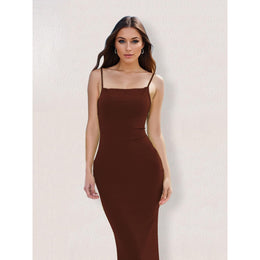 Bodycon Solid Maxi Dress