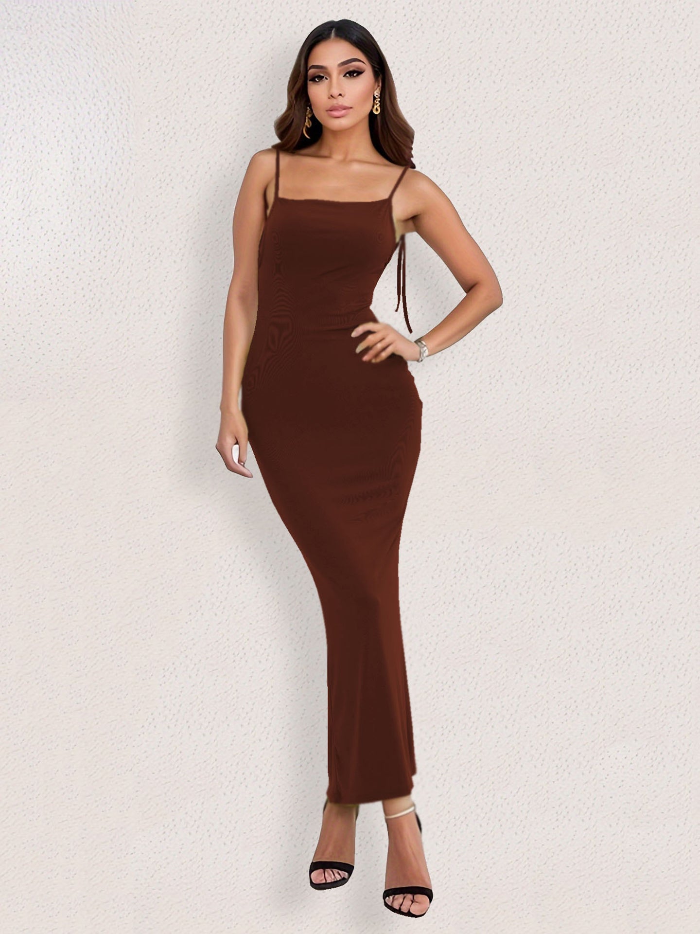 Bodycon Solid Maxi Dress