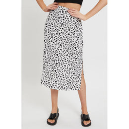 Printed Flared Midi Skirt