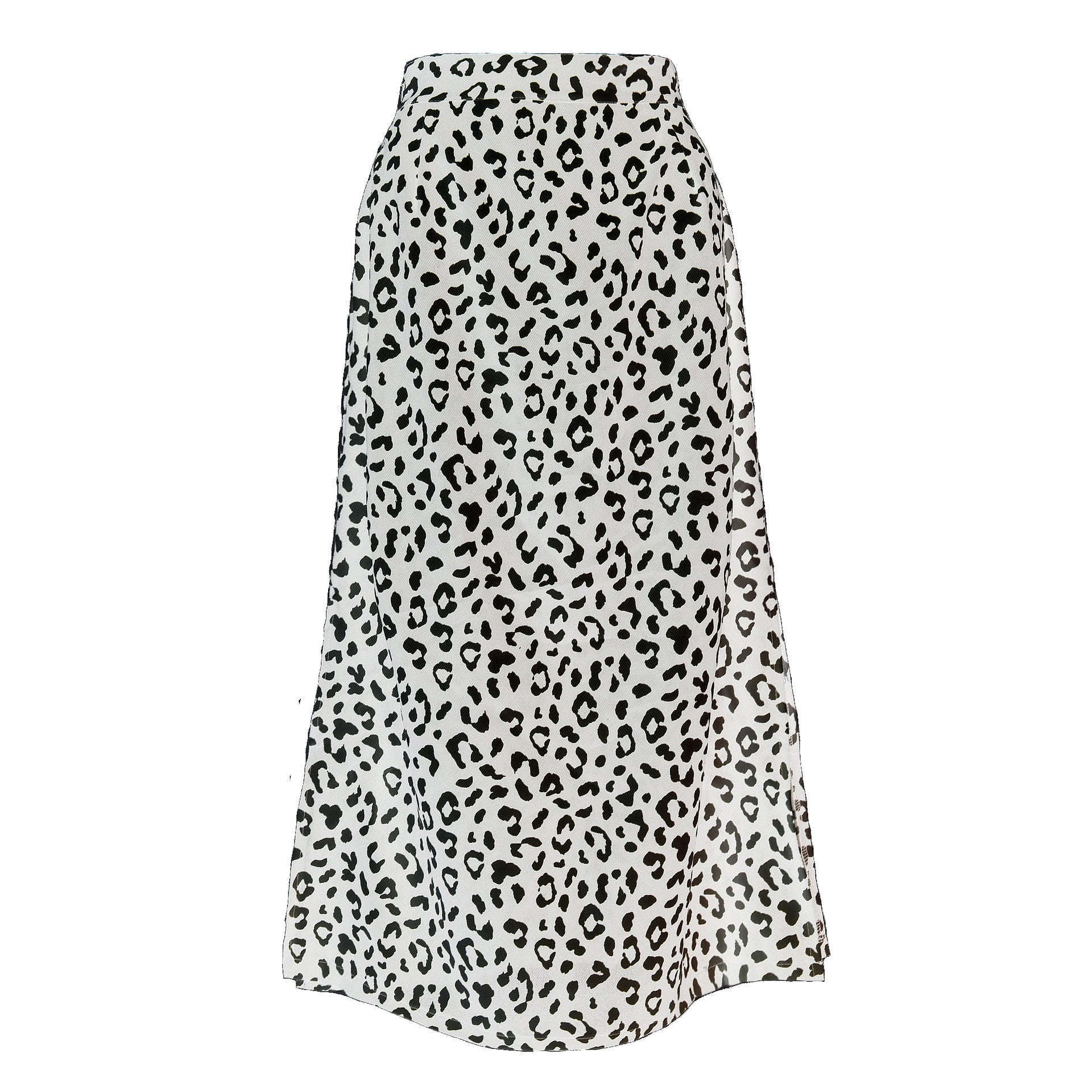 Printed Flared Midi Skirt