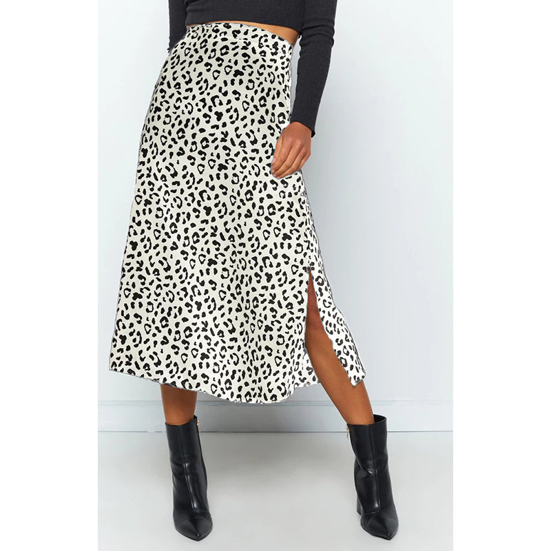 Printed Flared Midi Skirt
