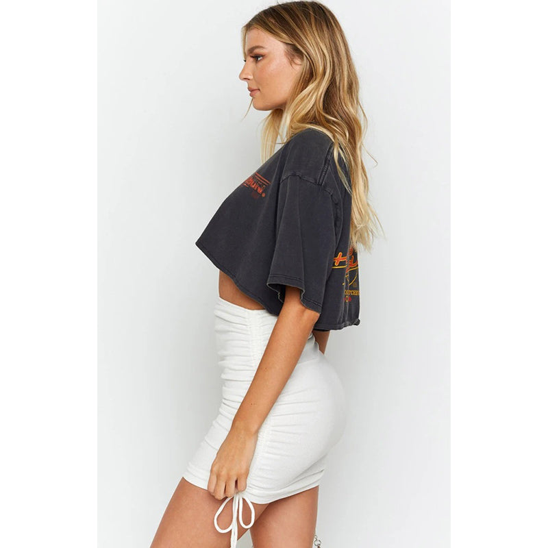 Woven Pencil Mini Skirt