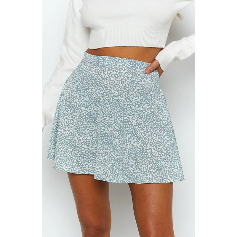 Printed Flared Above Knee Skirts