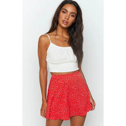 Women Printed Flared Mid Rise Mini Skirt