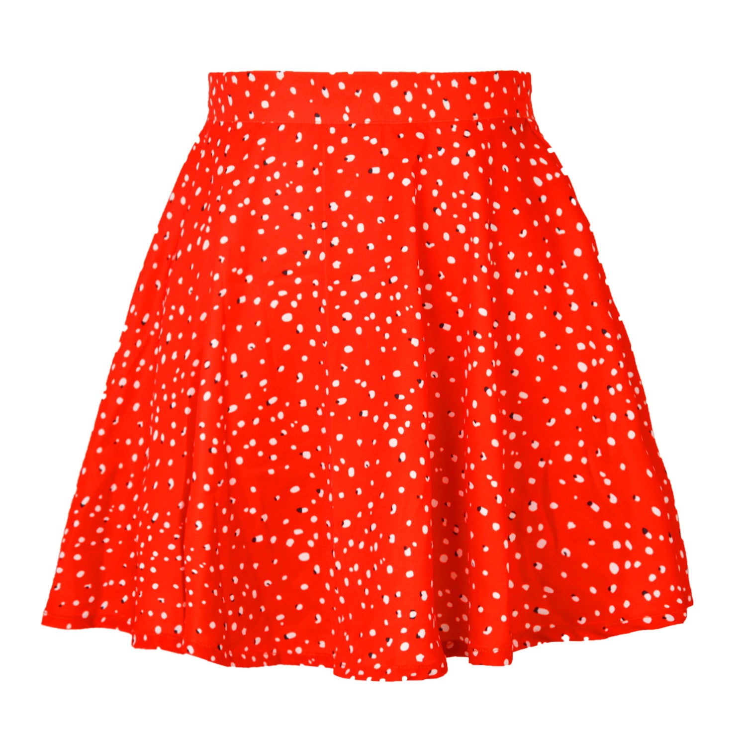 Women Printed Flared Mid Rise Mini Skirt