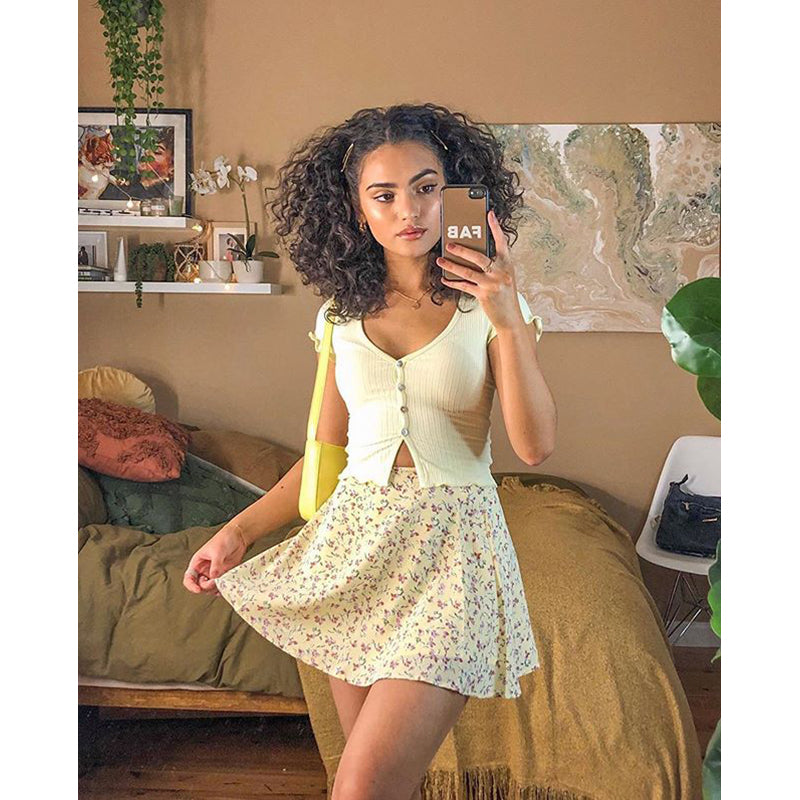 Women Printed Flared Above Knee Skirts
