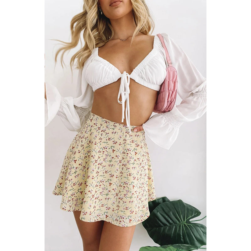 Women Printed Flared Above Knee Skirts